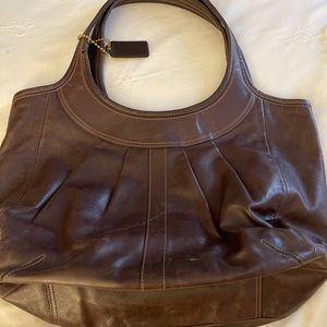 Leather coach purse